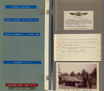 (CAR CLUBS--CLASSIC THUNDERBIRD CLUB INTL.) Charming album compiled by Donald J. Gridley (Member No. 5), an avid Ford T-Bird collector